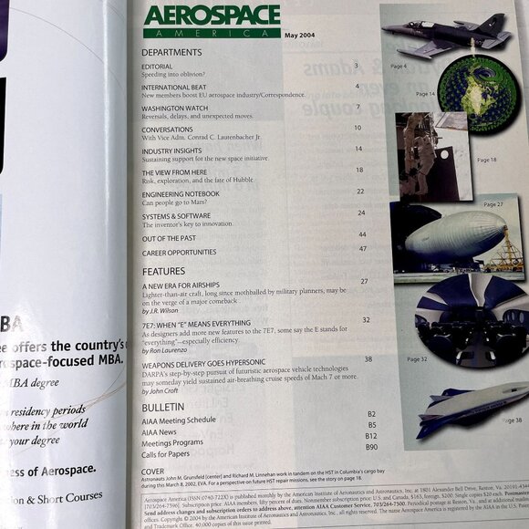 Aerospace America Magazine u May 2004 Vol 42  No 5 Fate of Hubble - Picture 3 of 3